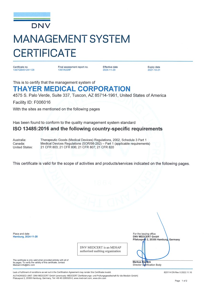 US ISO Certificate